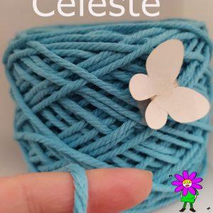 Algodón Torcido Color Celeste