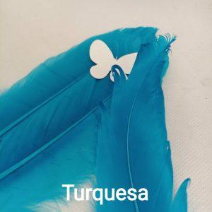 Plumas 15 – 20 cm. Turquesa
