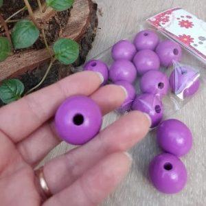 Cuentas 25 m.m. Color Morado