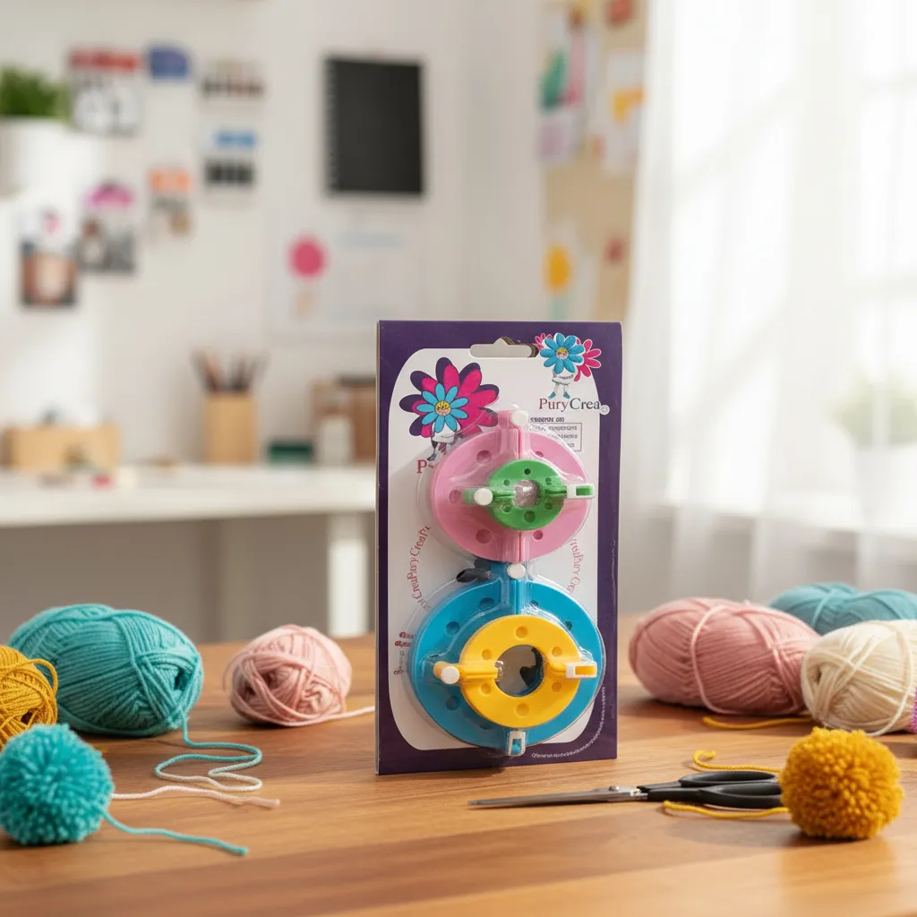 Kit Para Hacer Pompones 4 Tamaños - Imagen 4