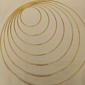 Argollas Metálicas Doradas 7 Medidas