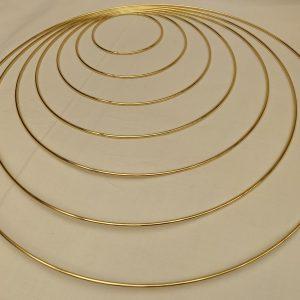 Argollas Metálicas Doradas 7 Medidas