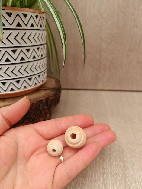 Cuentas de Madera con Diseño