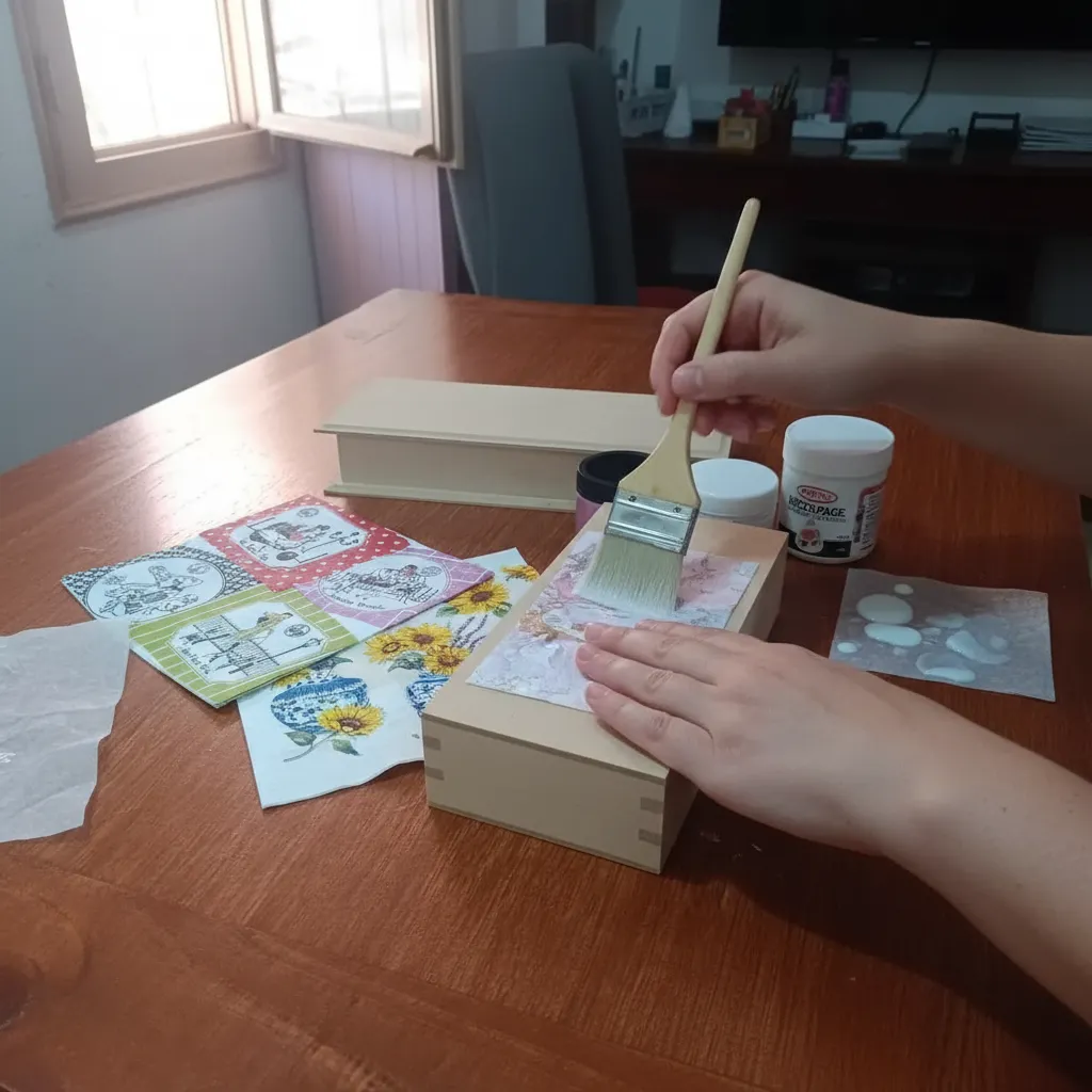 Kit de Inicio Decoupage Caja Rectangular