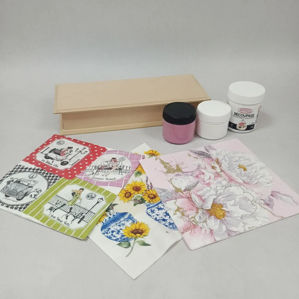 Kit de Inicio Decoupage Caja Rectangular - Imagen 3