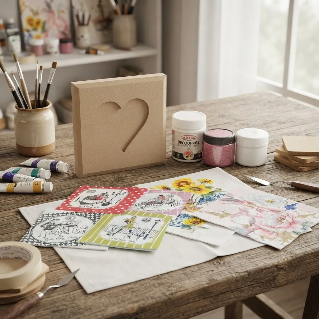 Kit de Inicio Decoupage Caja Corazón