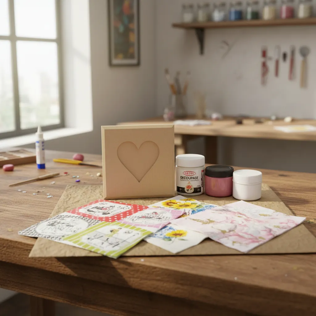 Kit de Inicio Decoupage Caja Corazón - Imagen 4