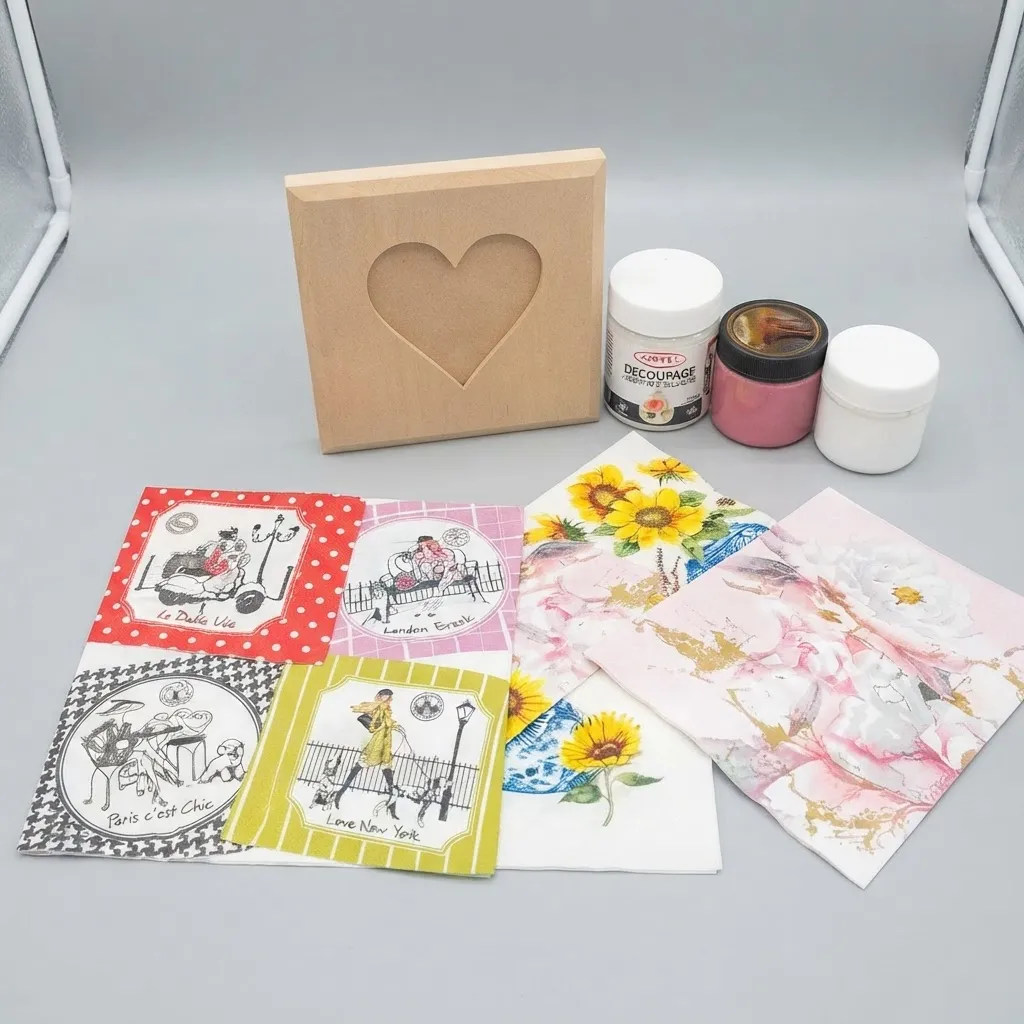 Kit de Inicio Decoupage Caja Corazón - Imagen 6
