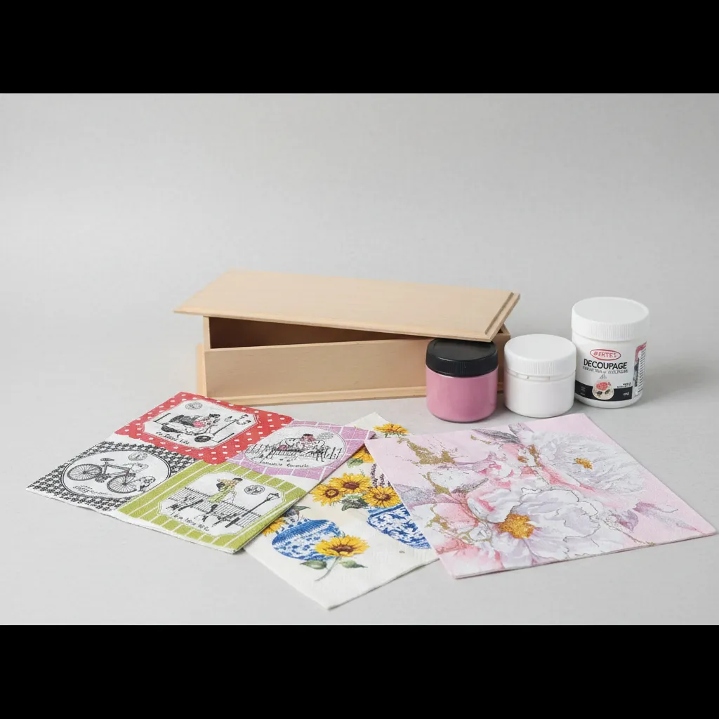 Kit de Inicio Decoupage Caja Rectangular - Imagen 5