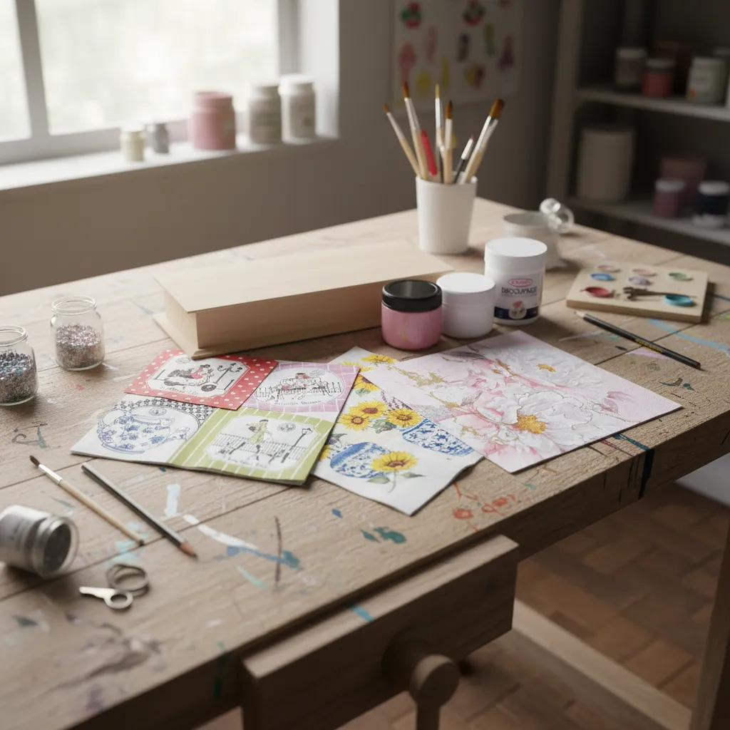 Kit de Inicio Decoupage Caja Rectangular - Imagen 6